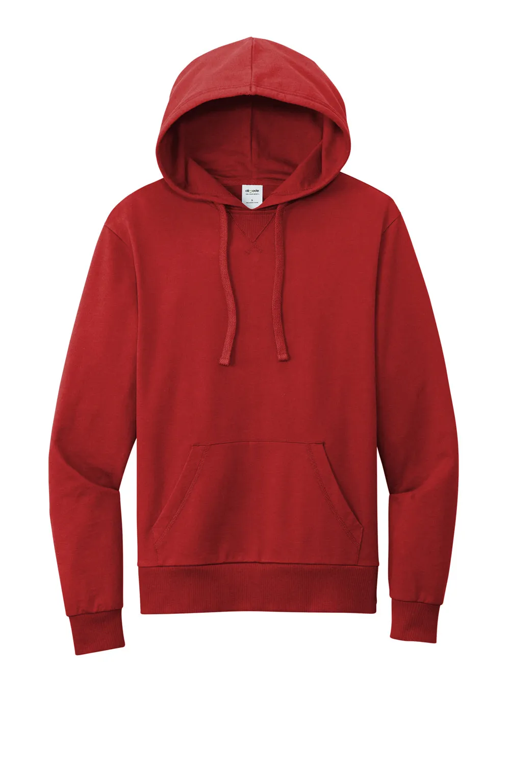Pull à capuche en French Terry bio pour hommes avec poche kangourou - Rouge révolution
