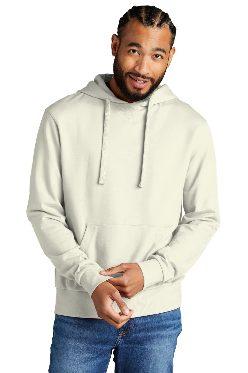 Allmade Sweat à capuche pour homme en French Terry biologique avec poche kangourou - Sable blanc