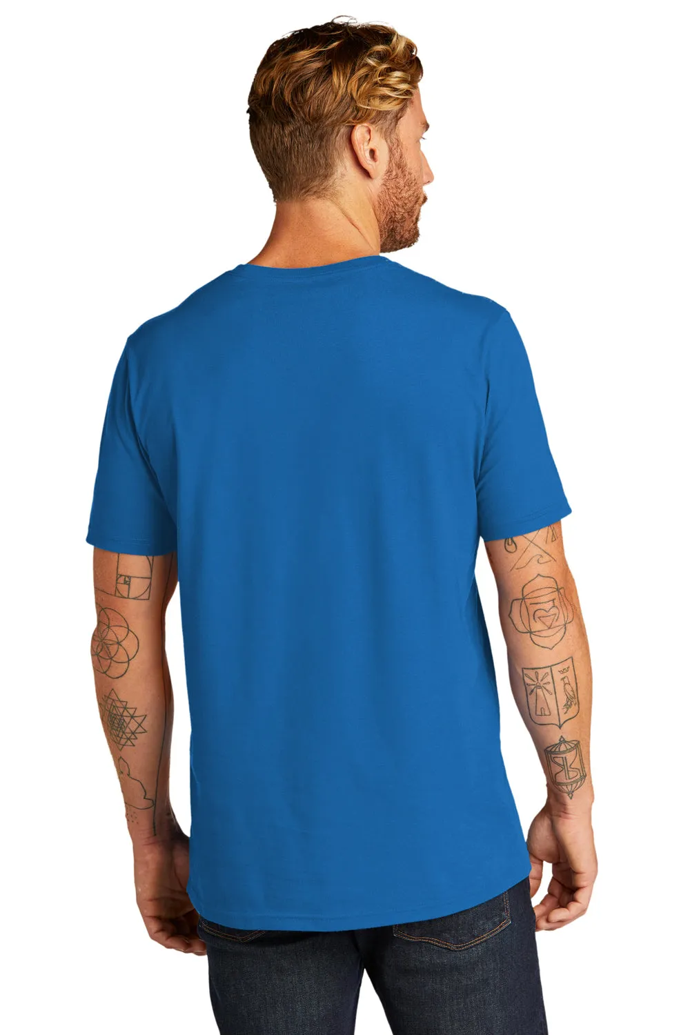 T-shirt à manches courtes pour hommes bio Allmade - Bleu Beacon