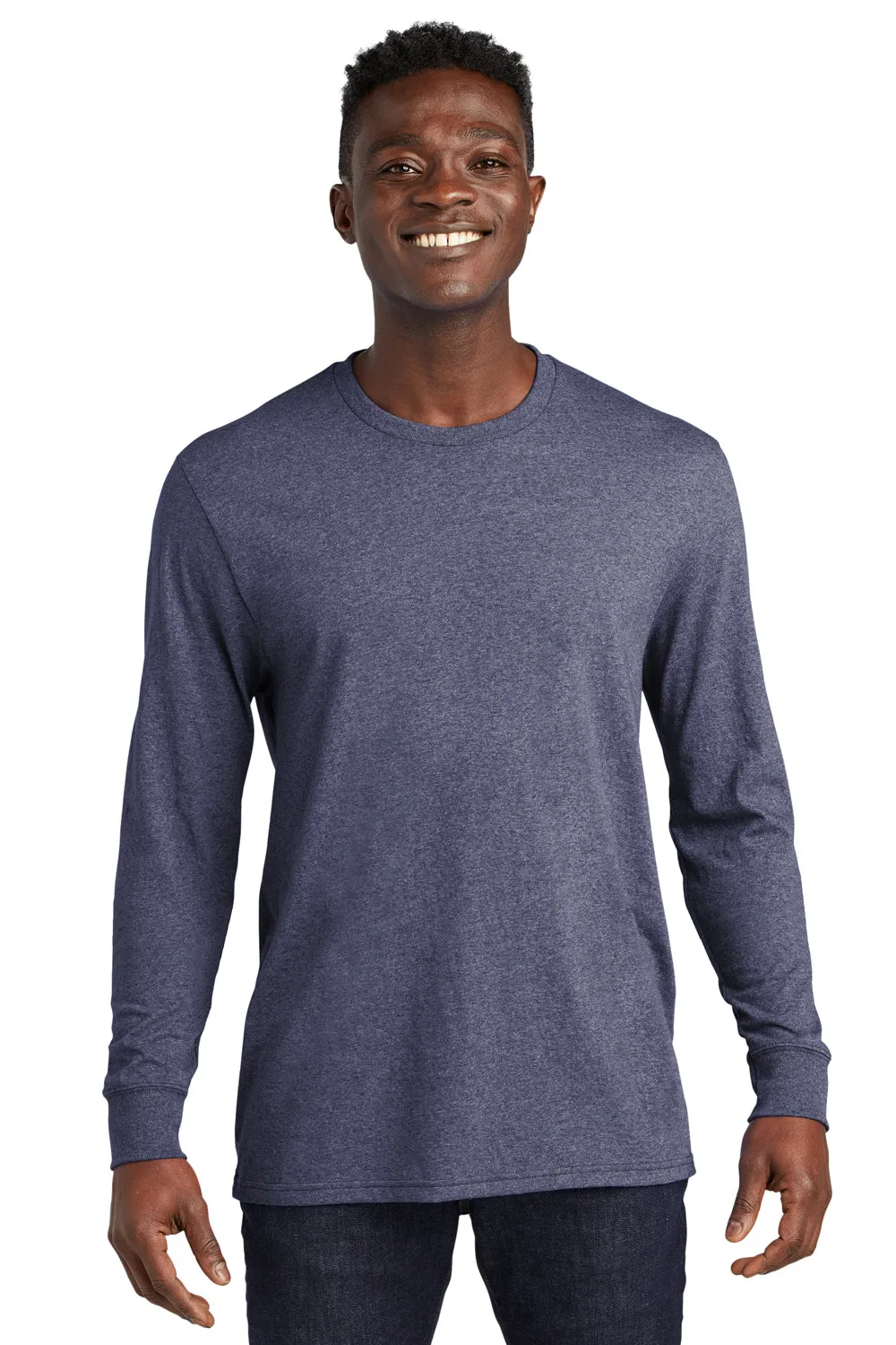 T-shirt à manches longues recyclé pour hommes Allmade - Bleu marine chiné