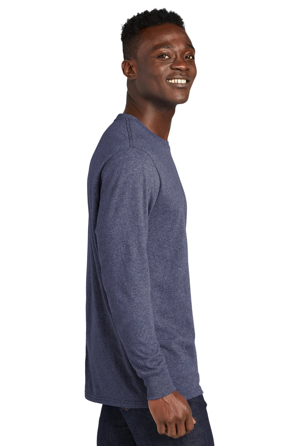T-shirt à manches longues recyclé pour hommes Allmade - Bleu marine chiné
