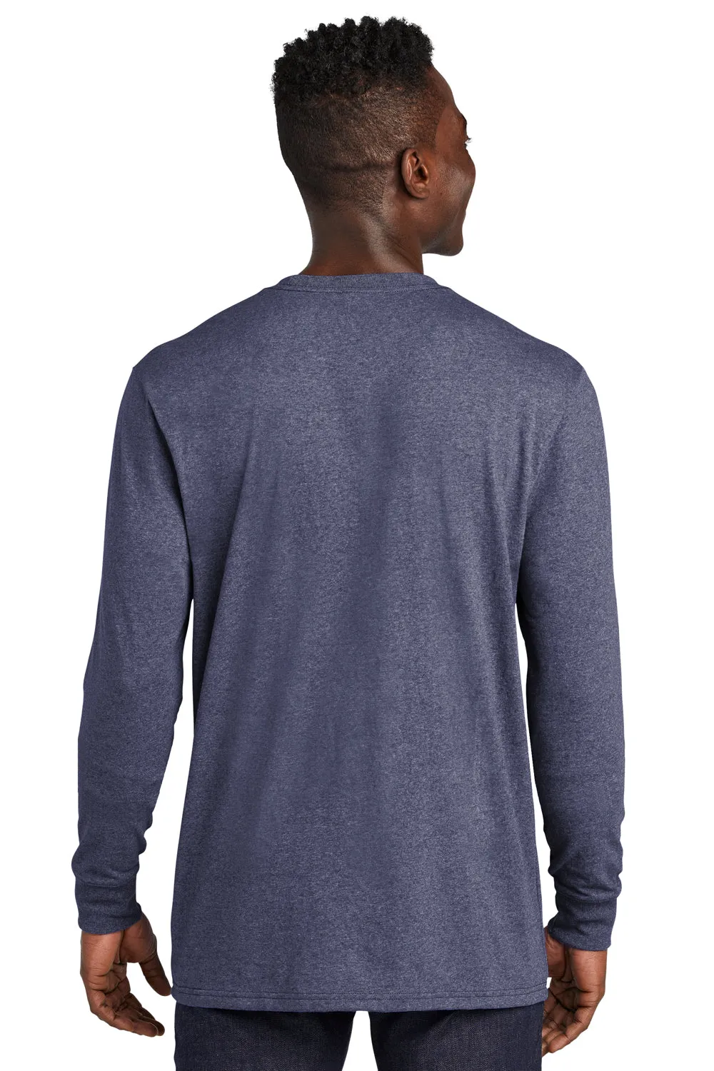T-shirt à manches longues recyclé pour hommes Allmade - Bleu marine chiné