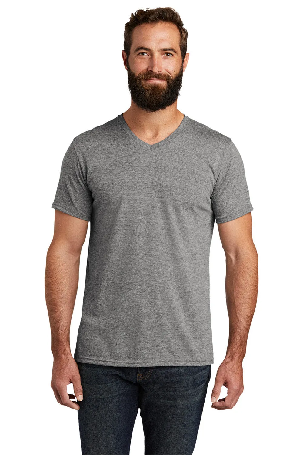 T-shirt à col en V à manches courtes pour homme Allmade - Gris aluminium