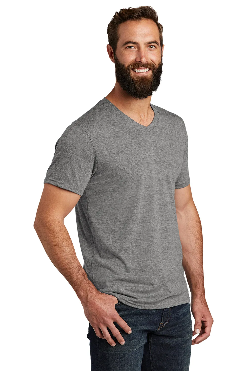 T-shirt à col en V à manches courtes pour homme Allmade - Gris aluminium
