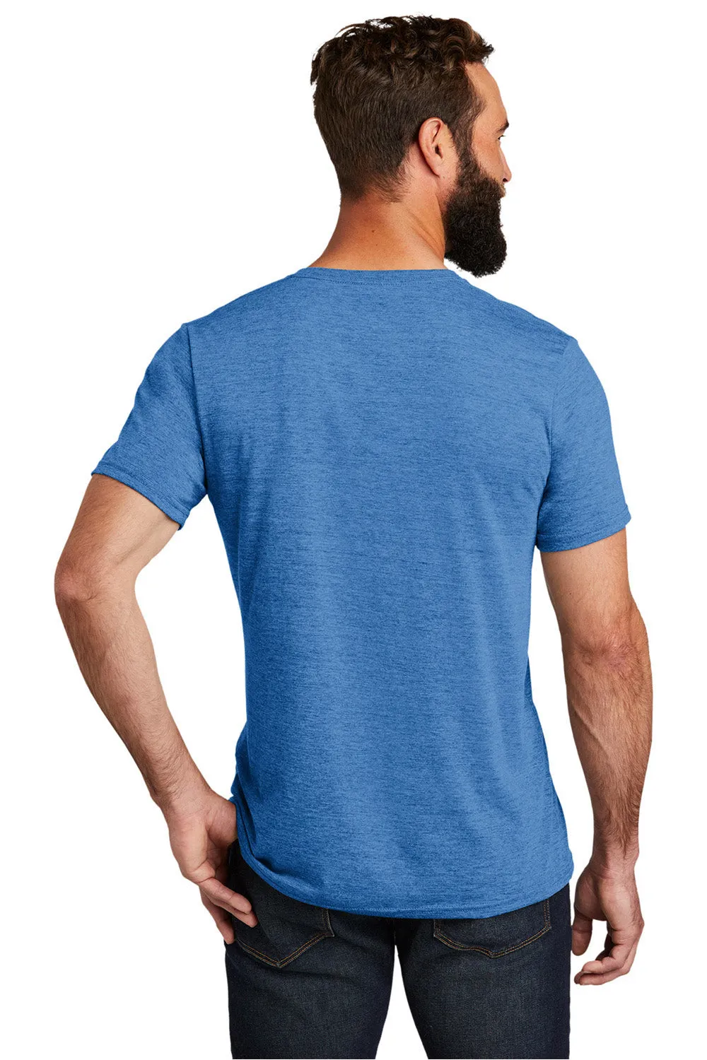 T-shirt pour homme à col en V et manches courtes Allmade - Bleu azur