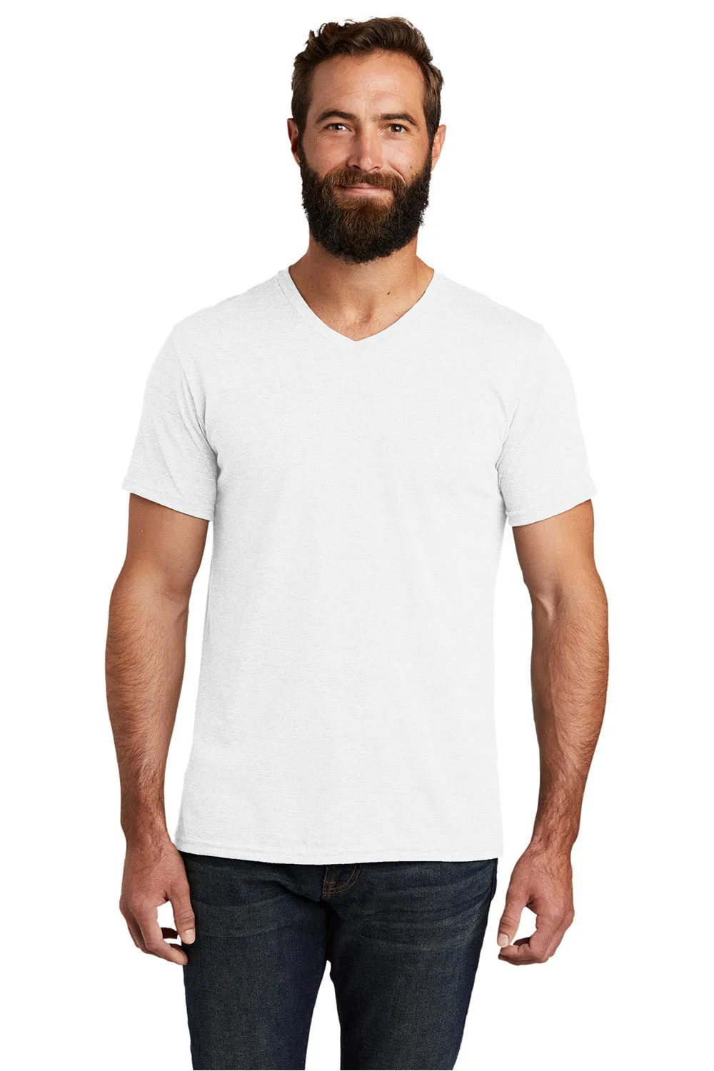 T-shirt pour homme à col en V et manches courtes Allmade - Blanc assez clair