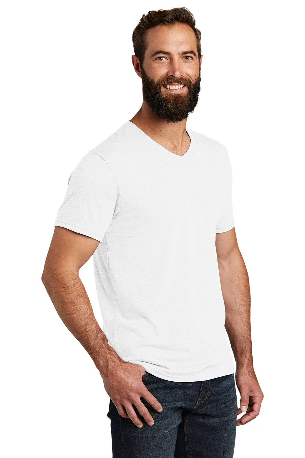 T-shirt pour homme à col en V et manches courtes Allmade - Blanc assez clair
