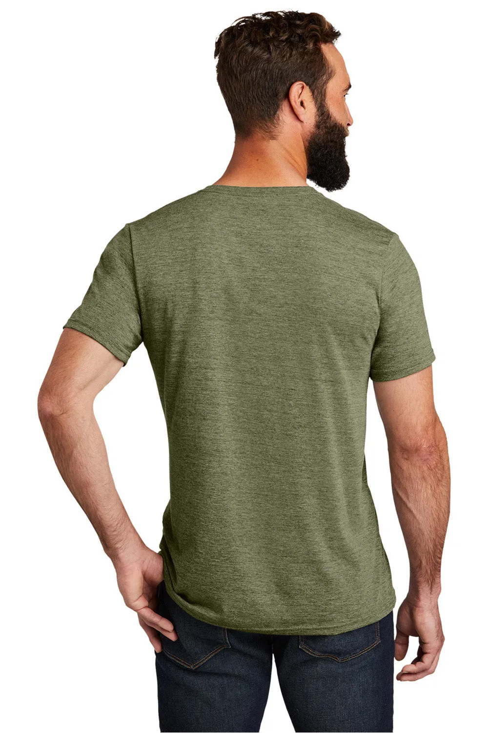 T-shirt à col en V manches courtes pour hommes Allmade - Vert Olive You