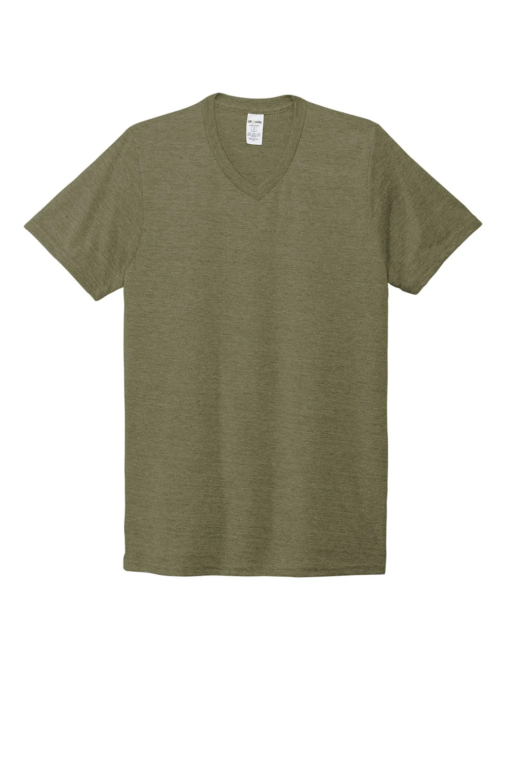 T-shirt à col en V manches courtes pour hommes Allmade - Vert Olive You