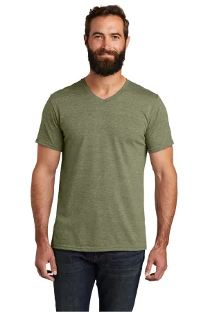 T-shirt à col en V manches courtes pour hommes Allmade - Vert Olive You