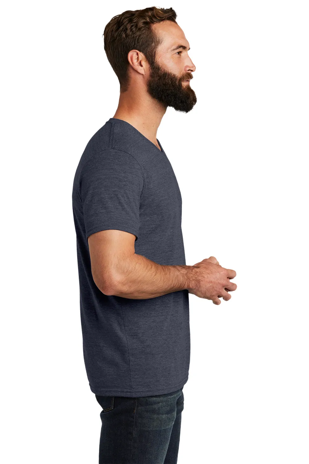 T-shirt pour homme à manches courtes et col en V Allmade - Bleu Rebelle