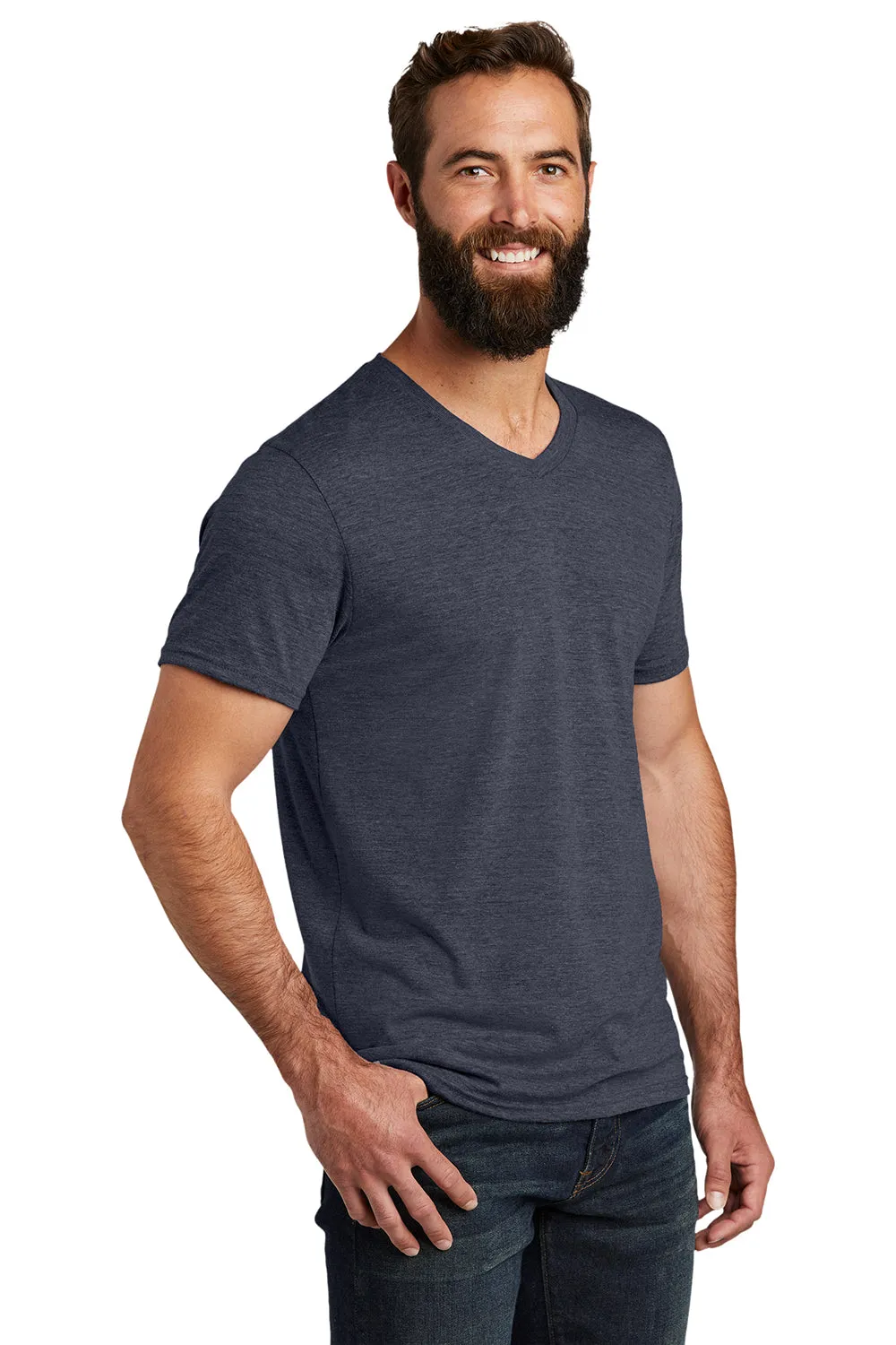 T-shirt pour homme à manches courtes et col en V Allmade - Bleu Rebelle