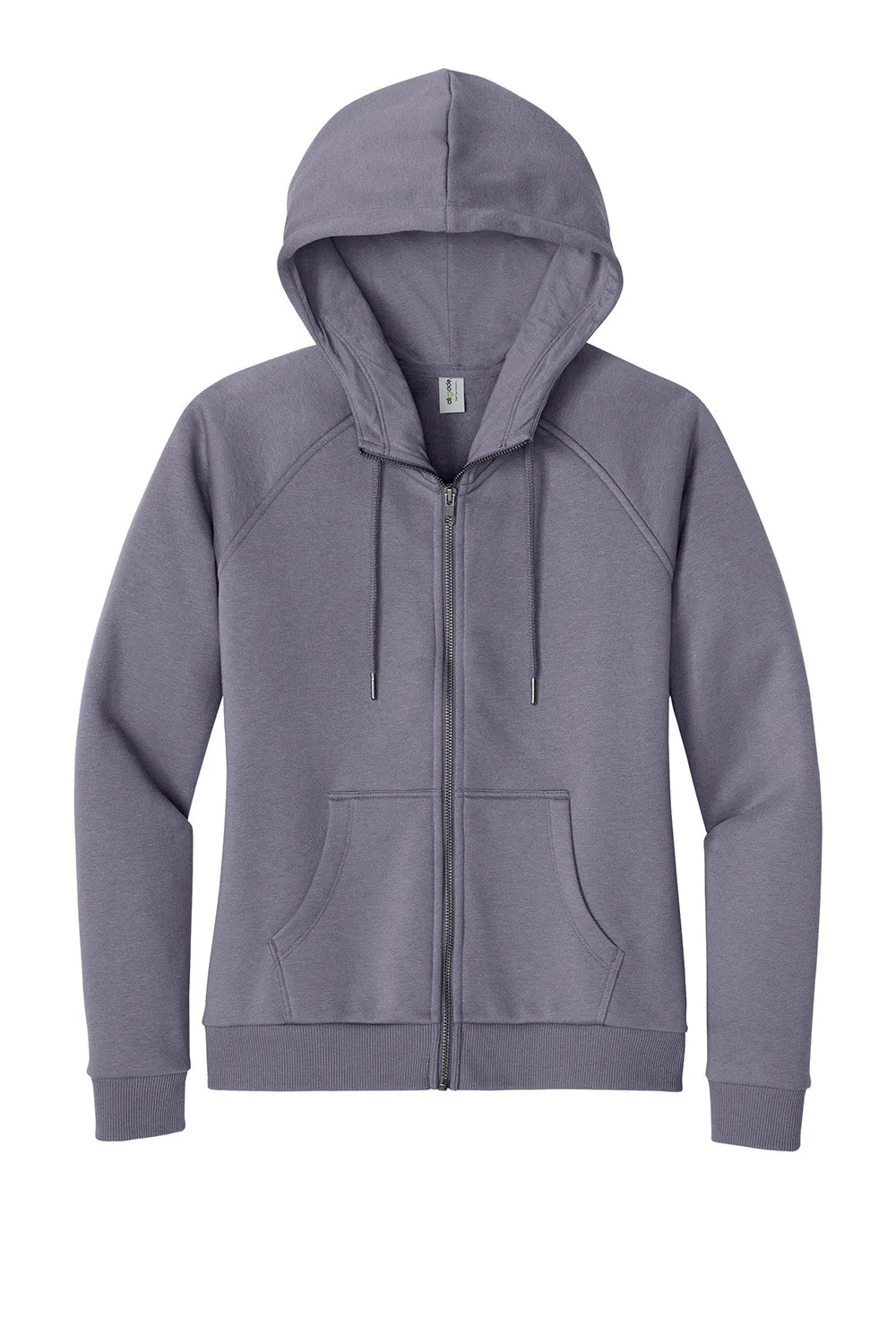 Allmade Sweat à capuche pour femme en polaire CVC avec fermeture éclair complète et poches - Violet cosmique