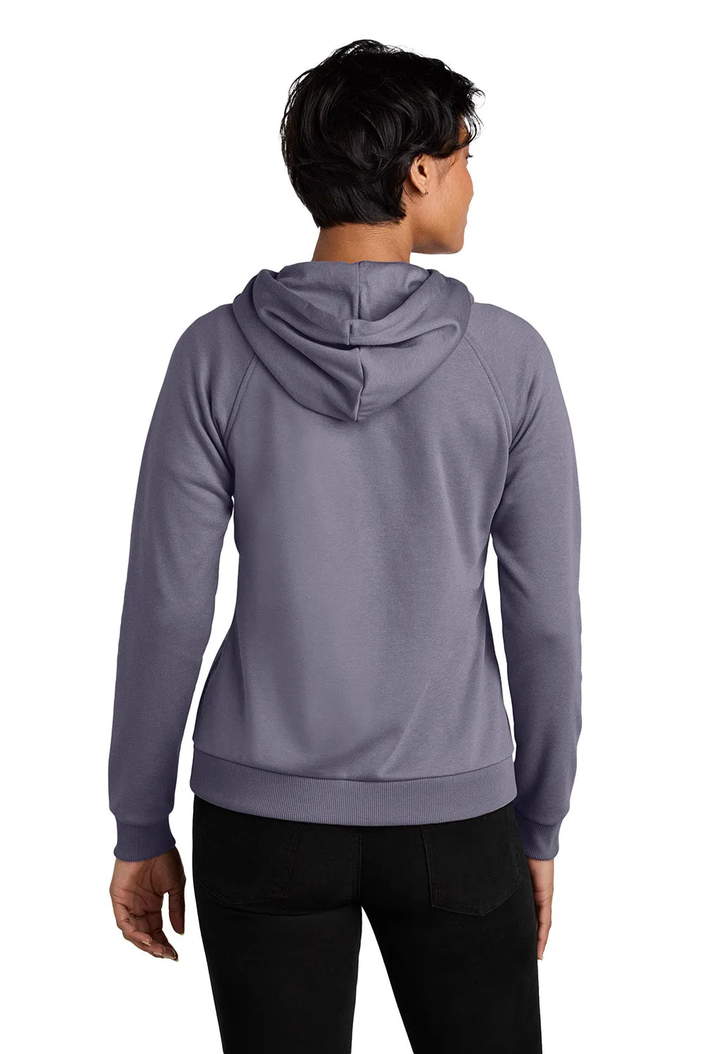 Allmade Sweat à capuche pour femme en polaire CVC avec fermeture éclair complète et poches - Violet cosmique