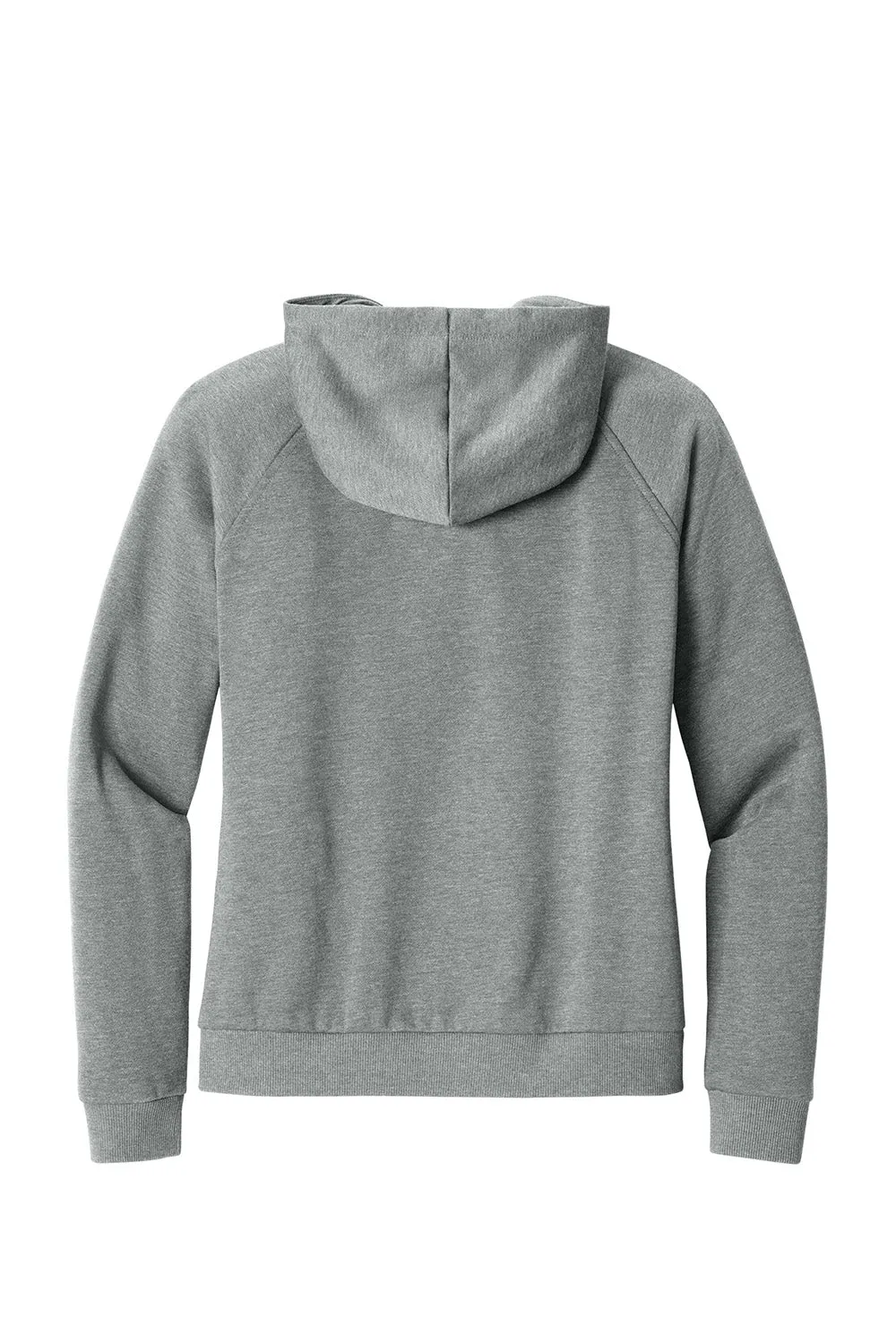 Allmade Sweat à capuche pour femme en polaire CVC avec fermeture éclair complète et poches - Gris aluminium chiné