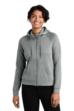 Allmade Sweat à capuche pour femme en polaire CVC avec fermeture éclair complète et poches - Gris aluminium chiné