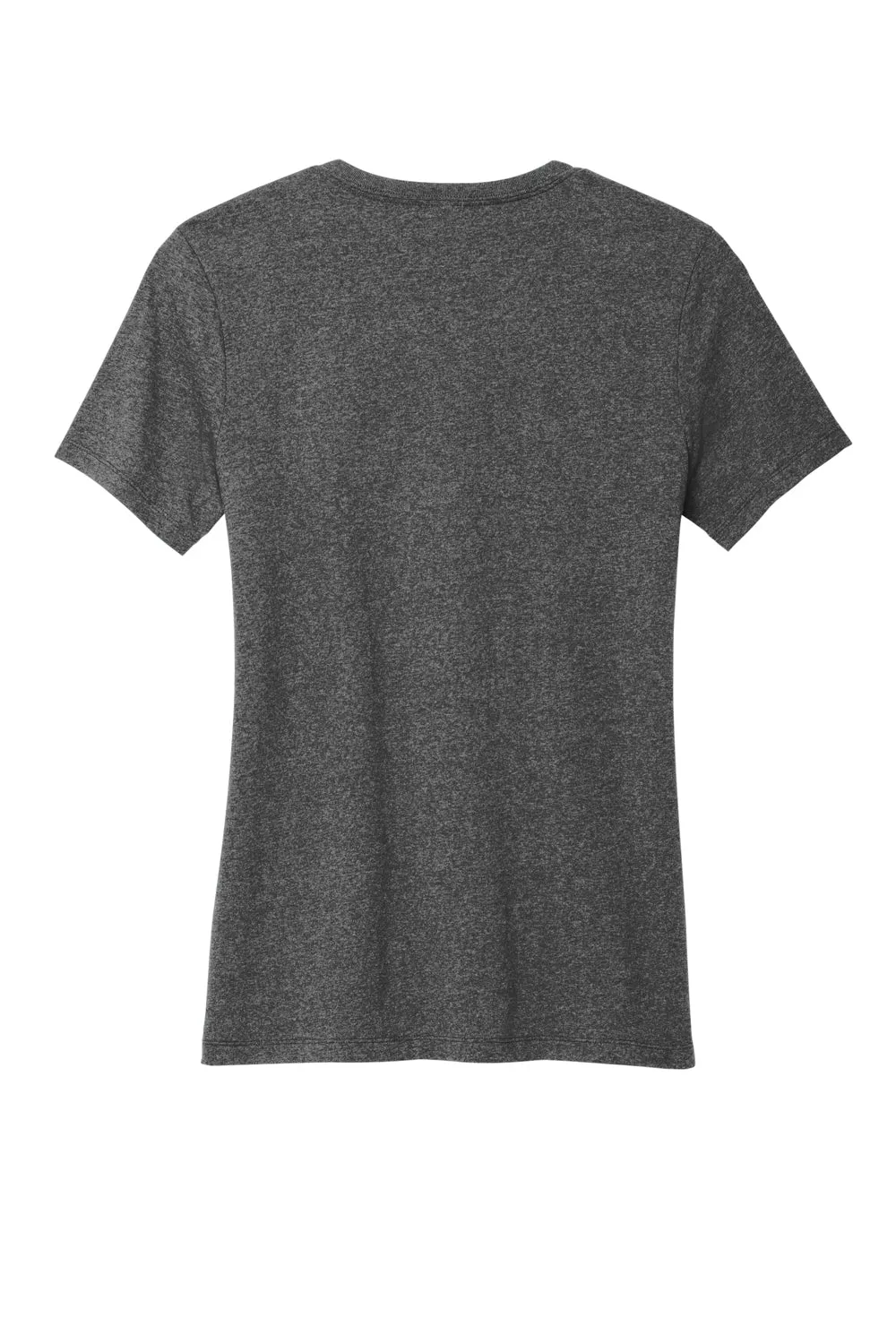 T-shirt pour femme Allmade à manches courtes et col en V en matière recyclée - Gris charbon chiné