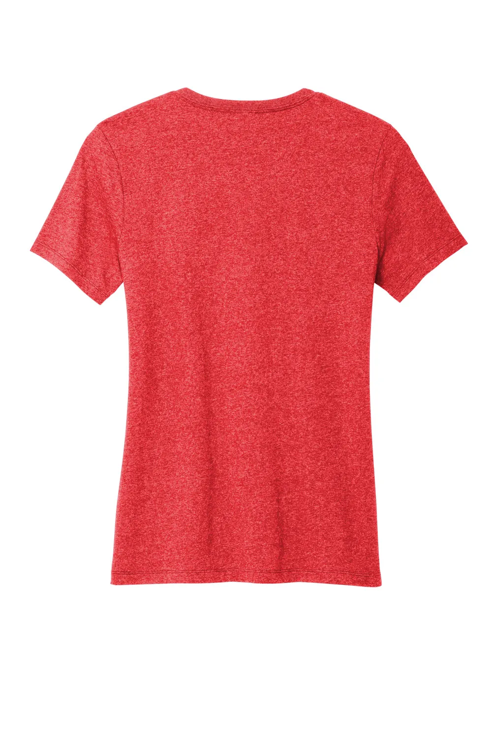 T-shirt pour femmes Allmade à manches courtes et col en V en matière recyclée - Rouge chiné