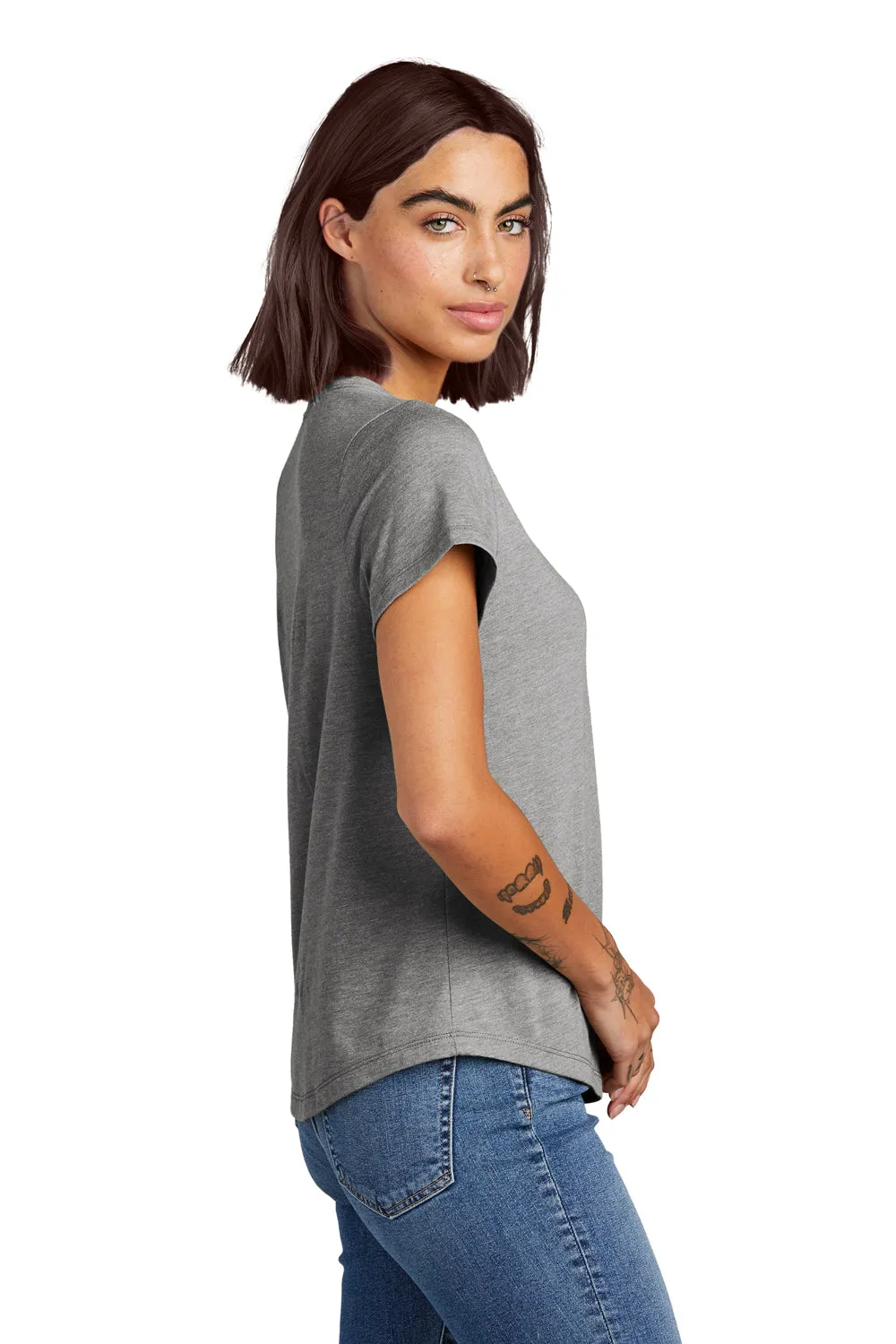 T-shirt pour femmes Allmade à manches courtes et encolure ronde - Gris aluminium