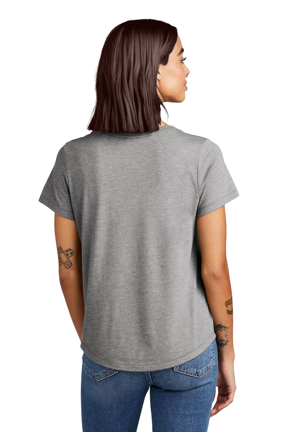 T-shirt pour femmes Allmade à manches courtes et encolure ronde - Gris aluminium
