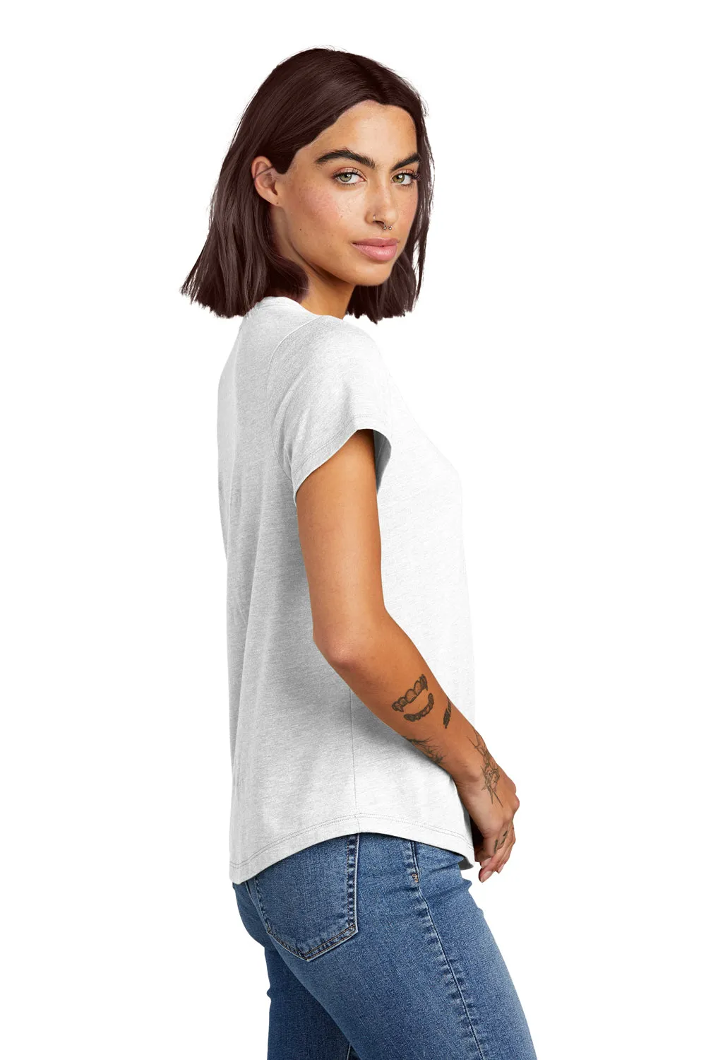 T-shirt pour femmes Allmade à manches courtes et col rond - Blanc cassé