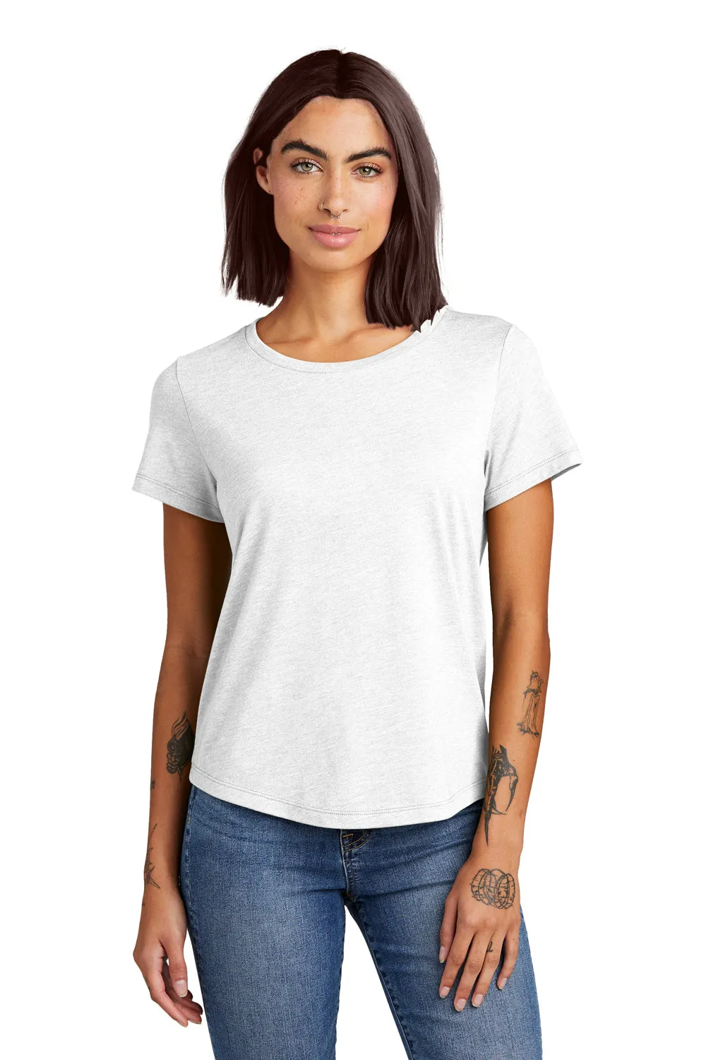 T-shirt pour femmes Allmade à manches courtes et col rond - Blanc cassé