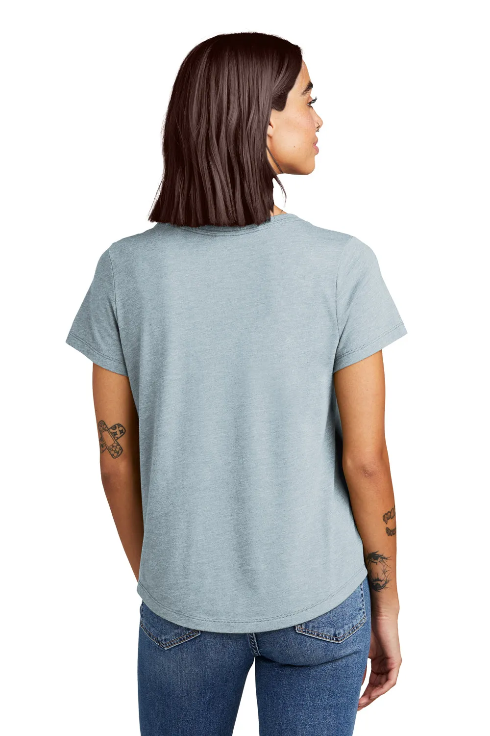 T-shirt Femme Allmade à Manches Courtes et Col Rond - Je T'aime Bien Bleu