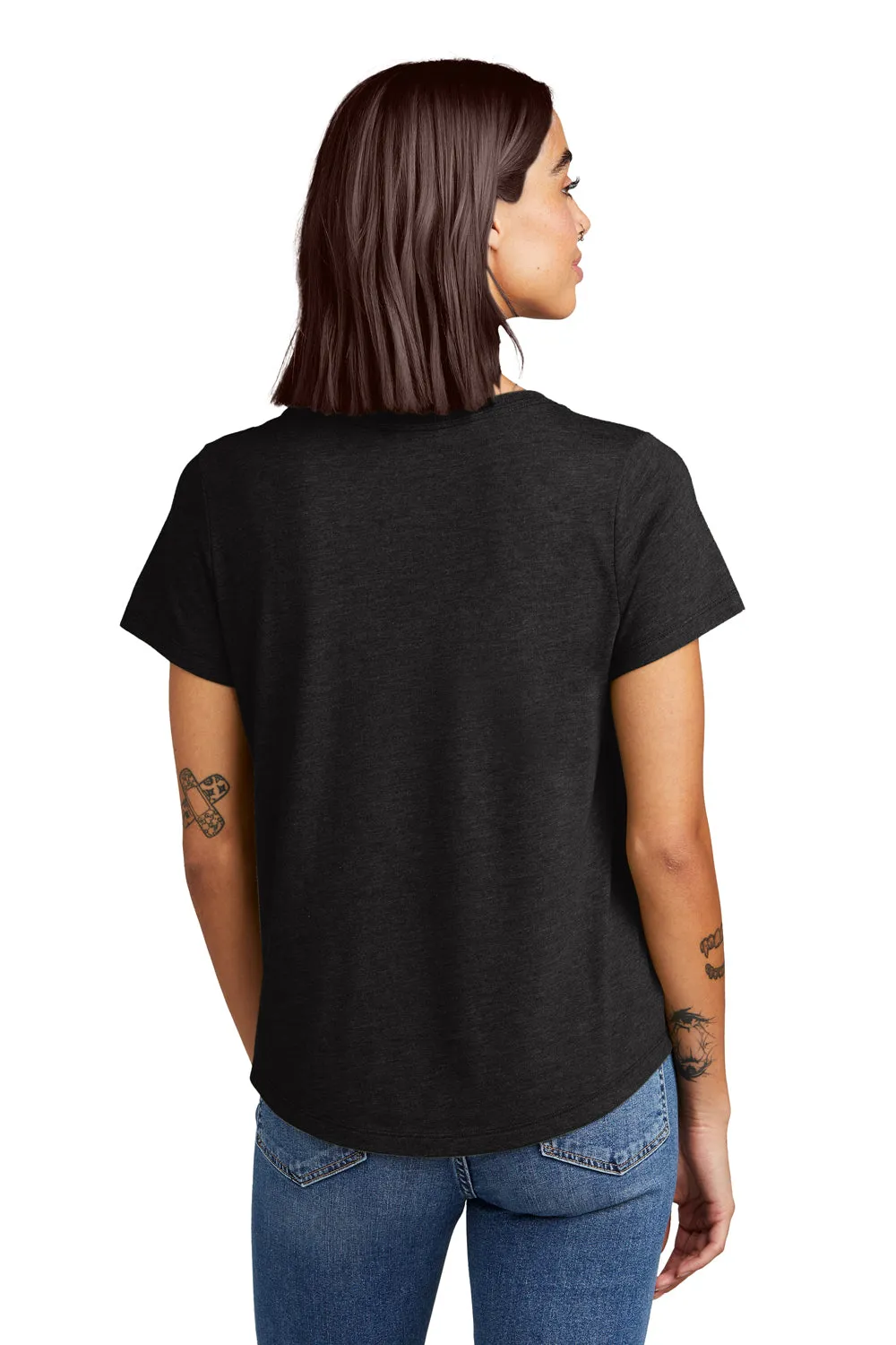 T-shirt à manches courtes et col rond pour femmes Allmade - Noir spatial