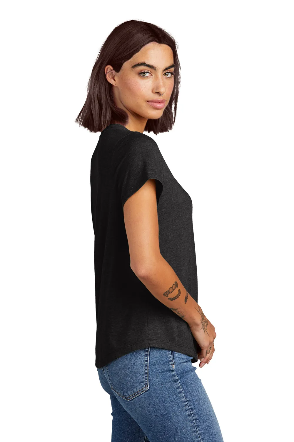 T-shirt à manches courtes et col rond pour femmes Allmade - Noir spatial