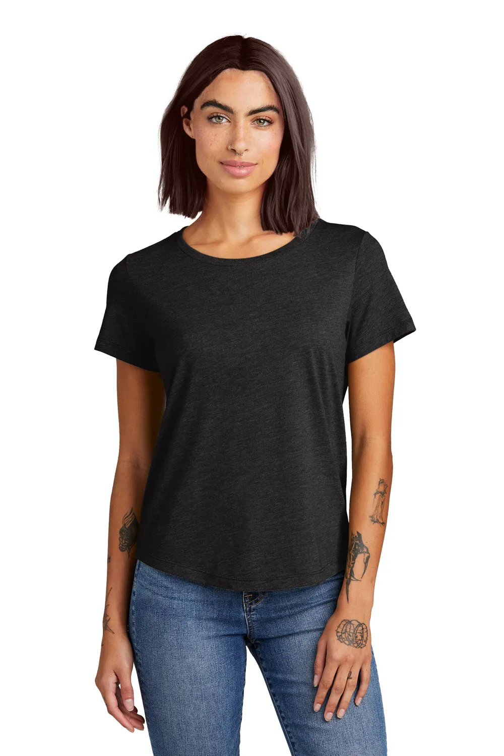 T-shirt à manches courtes et col rond pour femmes Allmade - Noir spatial