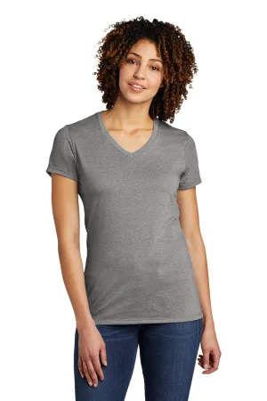 T-shirt à col en V à manches courtes pour femmes Allmade - Gris aluminium