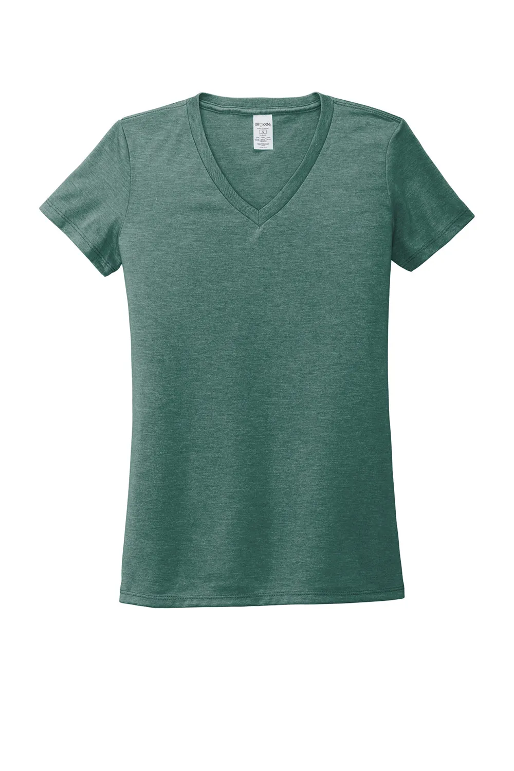 T-shirt à col en V à manches courtes pour femmes Allmade - Vert foncé