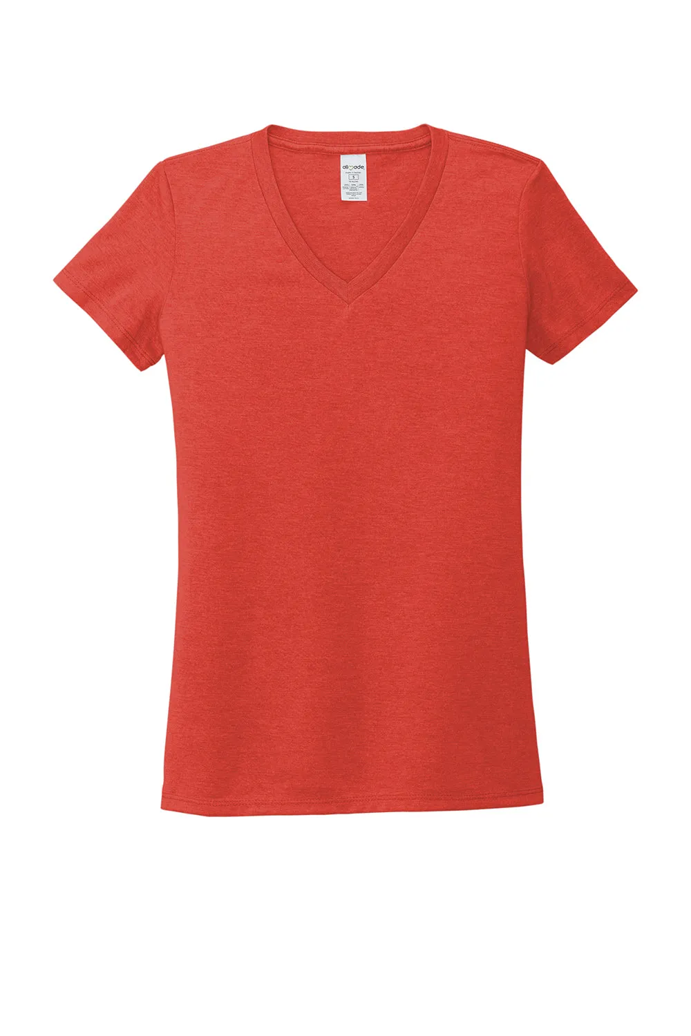 T-shirt à col en V à manches courtes pour femmes Allmade - Rouge soleil du désert
