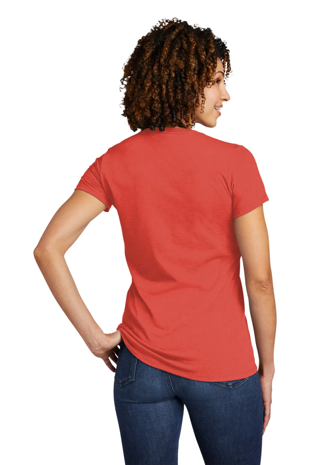 T-shirt à col en V à manches courtes pour femmes Allmade - Rouge soleil du désert