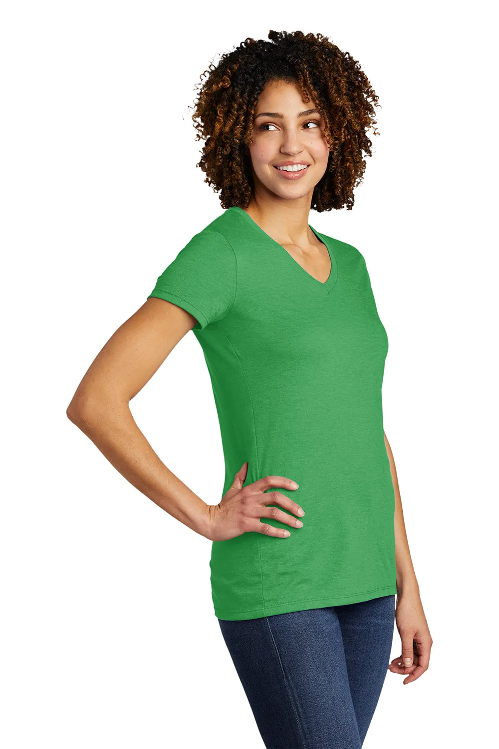 T-shirt à col en V à manches courtes pour femmes Allmade - Vert environnemental