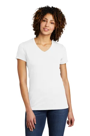 T-shirt à col en V à manches courtes pour femmes Allmade - Blanc assez clair