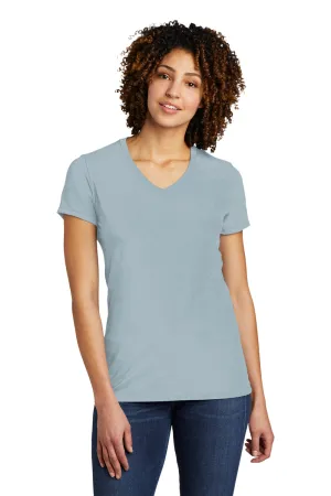 T-shirt à col en V à manches courtes pour femmes Allmade - Je t'aime bien Bleu