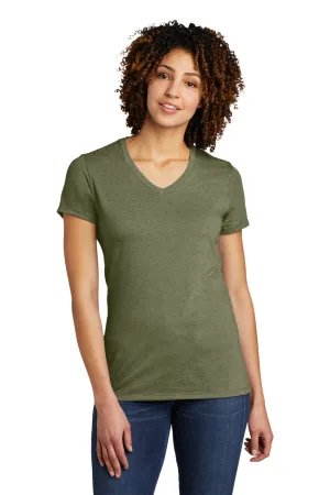 T-shirt à col en V à manches courtes pour femmes Allmade - Vert Olive Vous