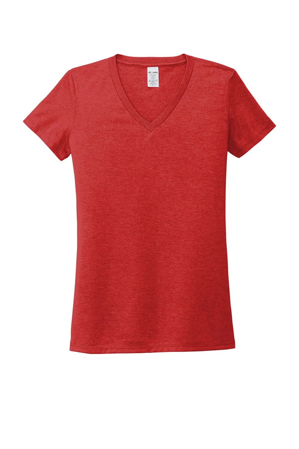 T-shirt à col en V à manches courtes pour femmes Allmade - Rouge Éclatant
