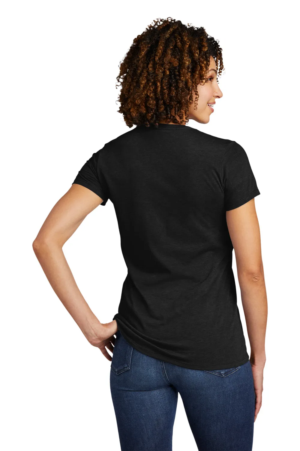 T-shirt à col en V à manches courtes pour femmes Allmade - Noir spatial