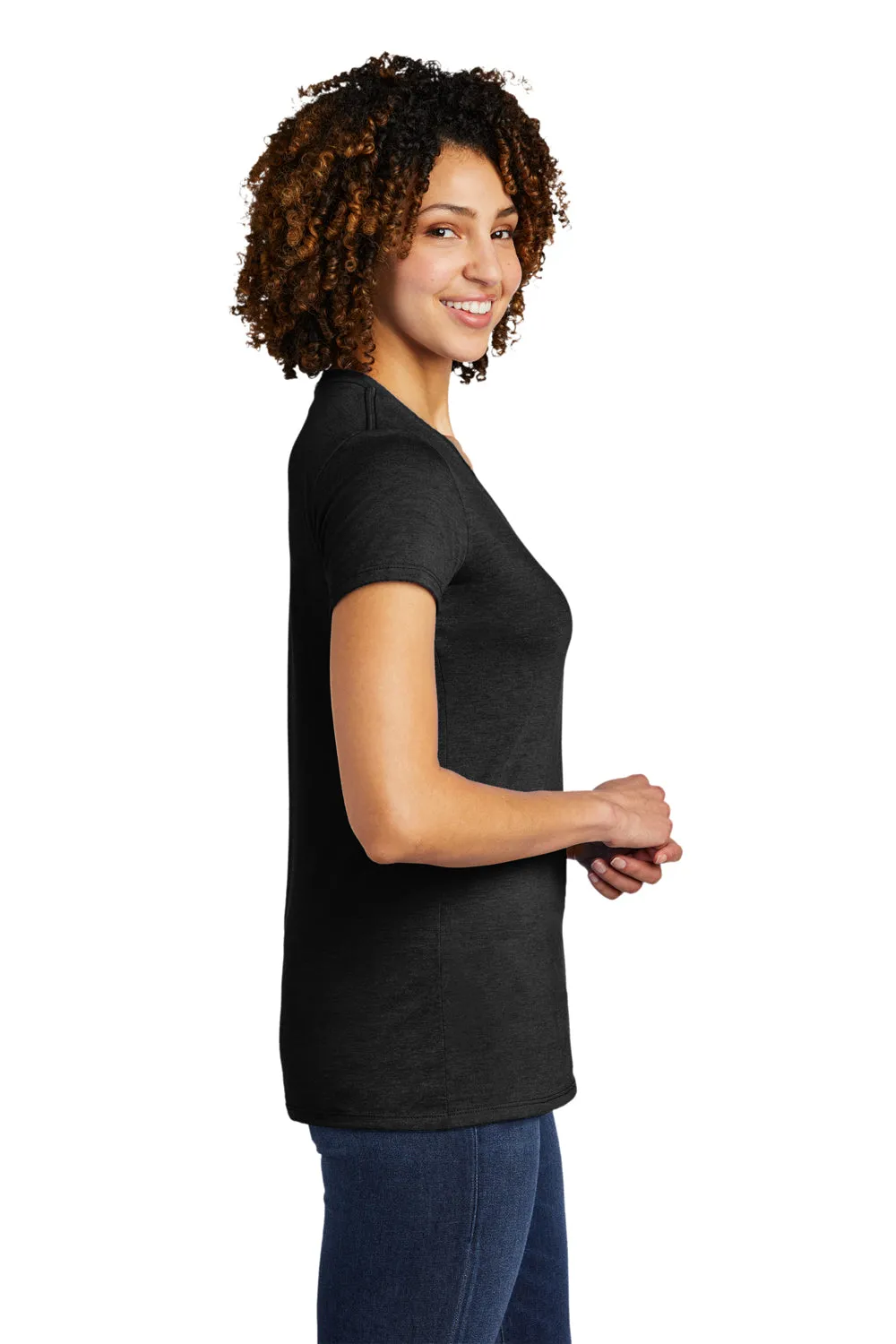 T-shirt à col en V à manches courtes pour femmes Allmade - Noir spatial