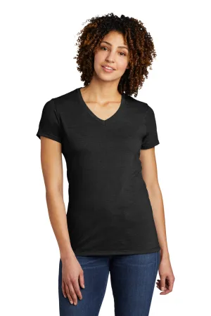 T-shirt à col en V à manches courtes pour femmes Allmade - Noir spatial