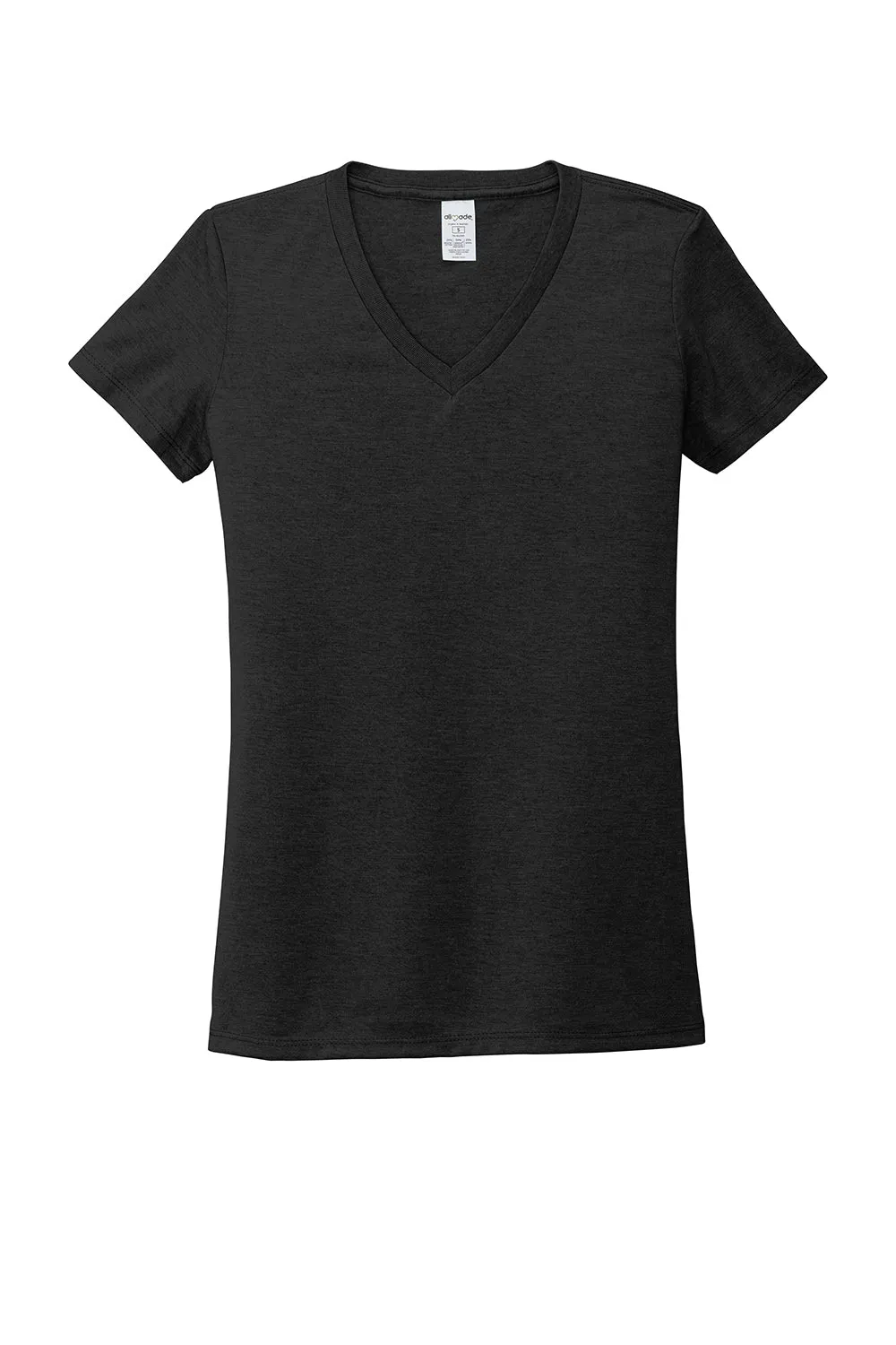 T-shirt à col en V à manches courtes pour femmes Allmade - Noir spatial