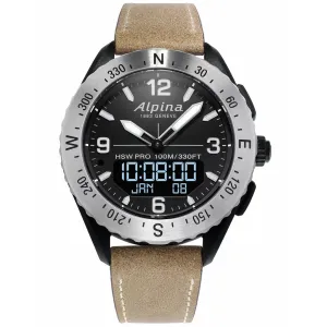 Alpina Men's Ana-Digi Watch - AlpinerX Light Brown Leather Strap | AL-283LBBW5SAQ6 Luxury Quartz Watch Quartz Watch Sale