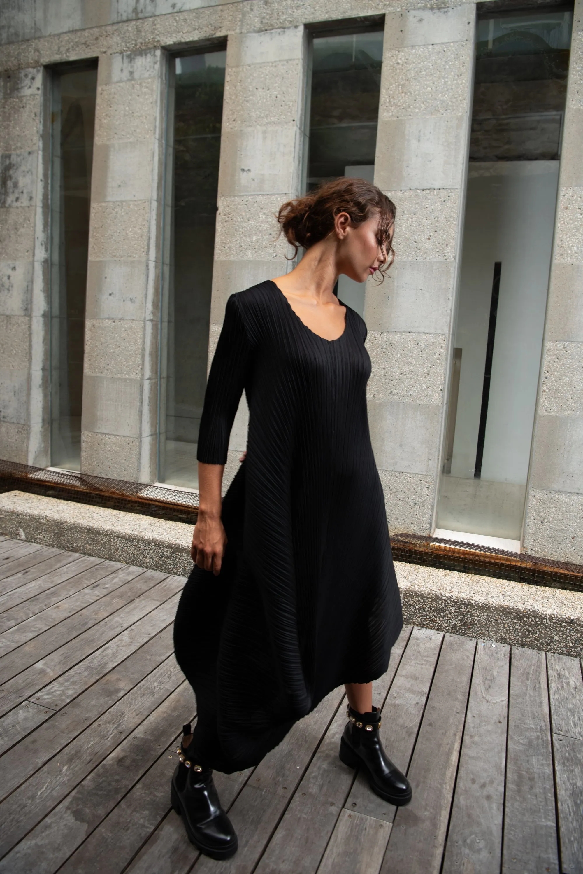 Clothings Alquema - AD1068 Draper Dress Dresses women dresses dress stores