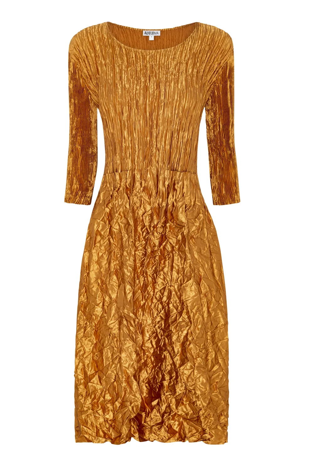 Clothings Alquema - ADC544-MG 3/4 Smash Pocket Dress Dresses women dresses dress stores