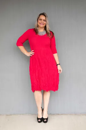 Clothings Alquema - ADC544-R 3/4 Smash Pocket Dress Dresses women dresses dress stores