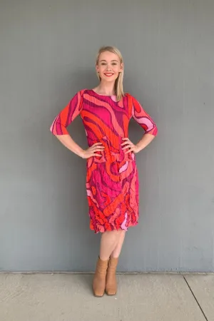 Clothings Alquema - ADC544-SL 3/4 Sleeve Smash Pocket Dress Dresses women dresses dress stores