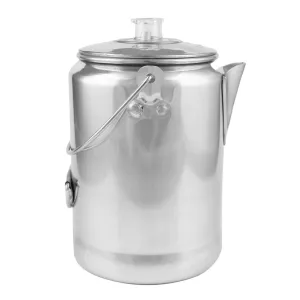 Aluminum Coffee Pot - 9 Cup portable camping kitchen set discount camping cookware kit sale olding camp kitchen box clearance