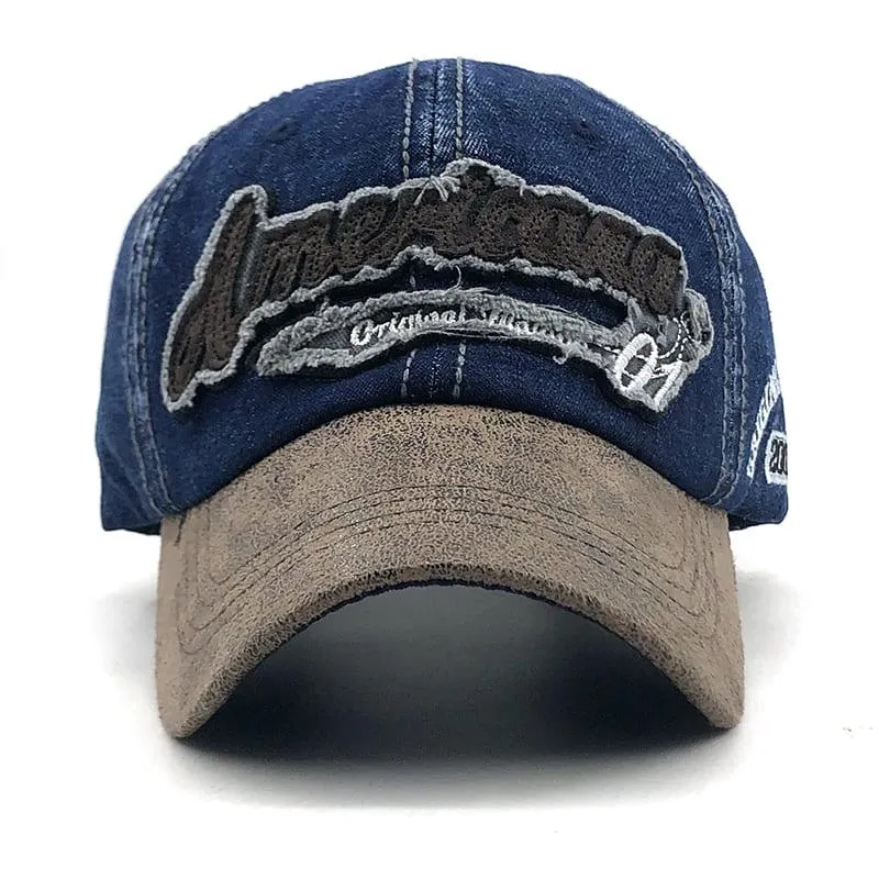 Americana Vintage Denim Baseball Cap